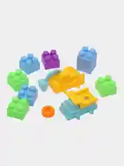 Желтый конструктор детский, блочный, обучающий, развивающий Block Builders