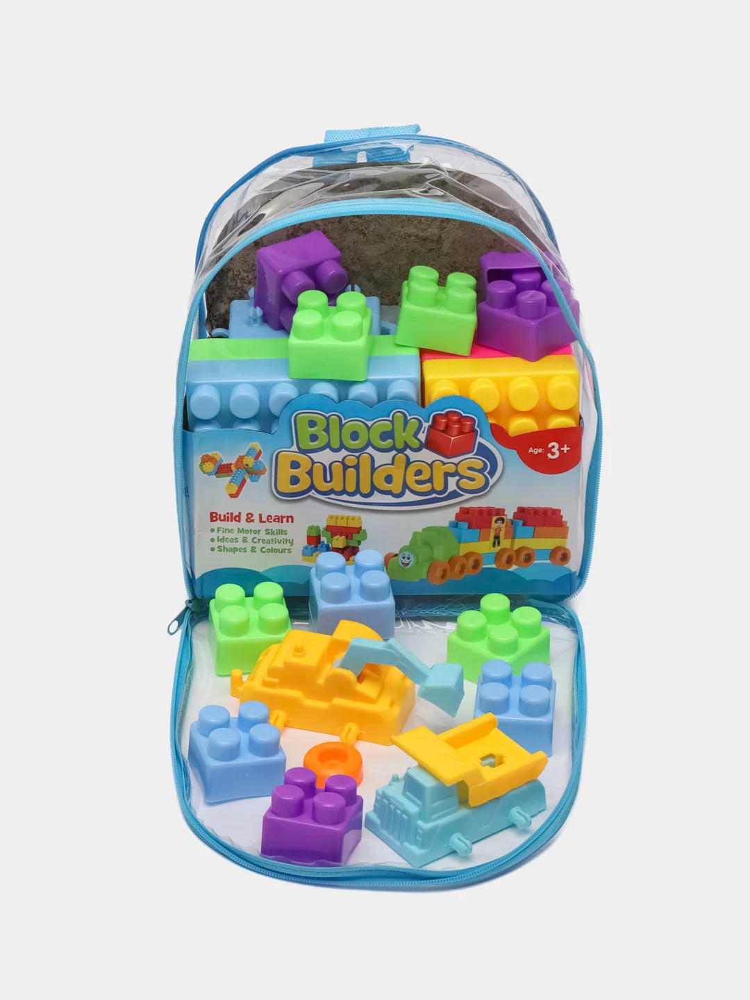 Желтый конструктор детский, блочный, обучающий, развивающий Block Builders