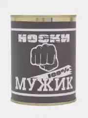 Алый носки в консервной банке,носки в подарочной коробке, подарок на 23 февраля
