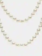 Белый бусы  из искусственного жемчуга