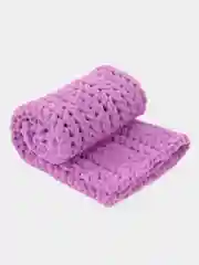 Фиолетовый плюшевый плед