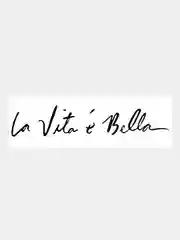 Черный наклейка на авто / машину / стекло "la vita e bella - Жизнь прекрасна" 28x6см
