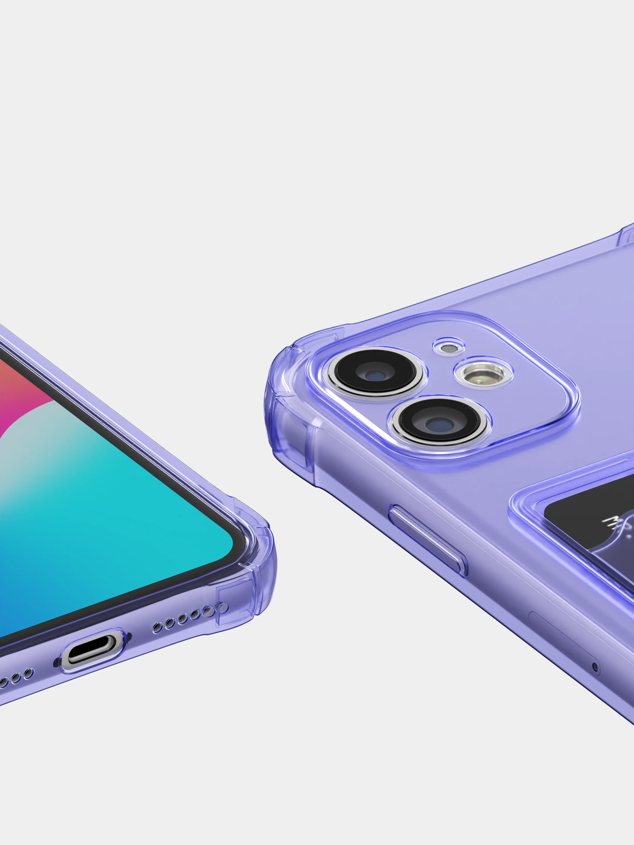 Голубой чехол iPhone, Айфон 6, 7, 8, XS, 11, 12, 13, 14 Про Макс, Pro Max, Plus, с карманом карт
