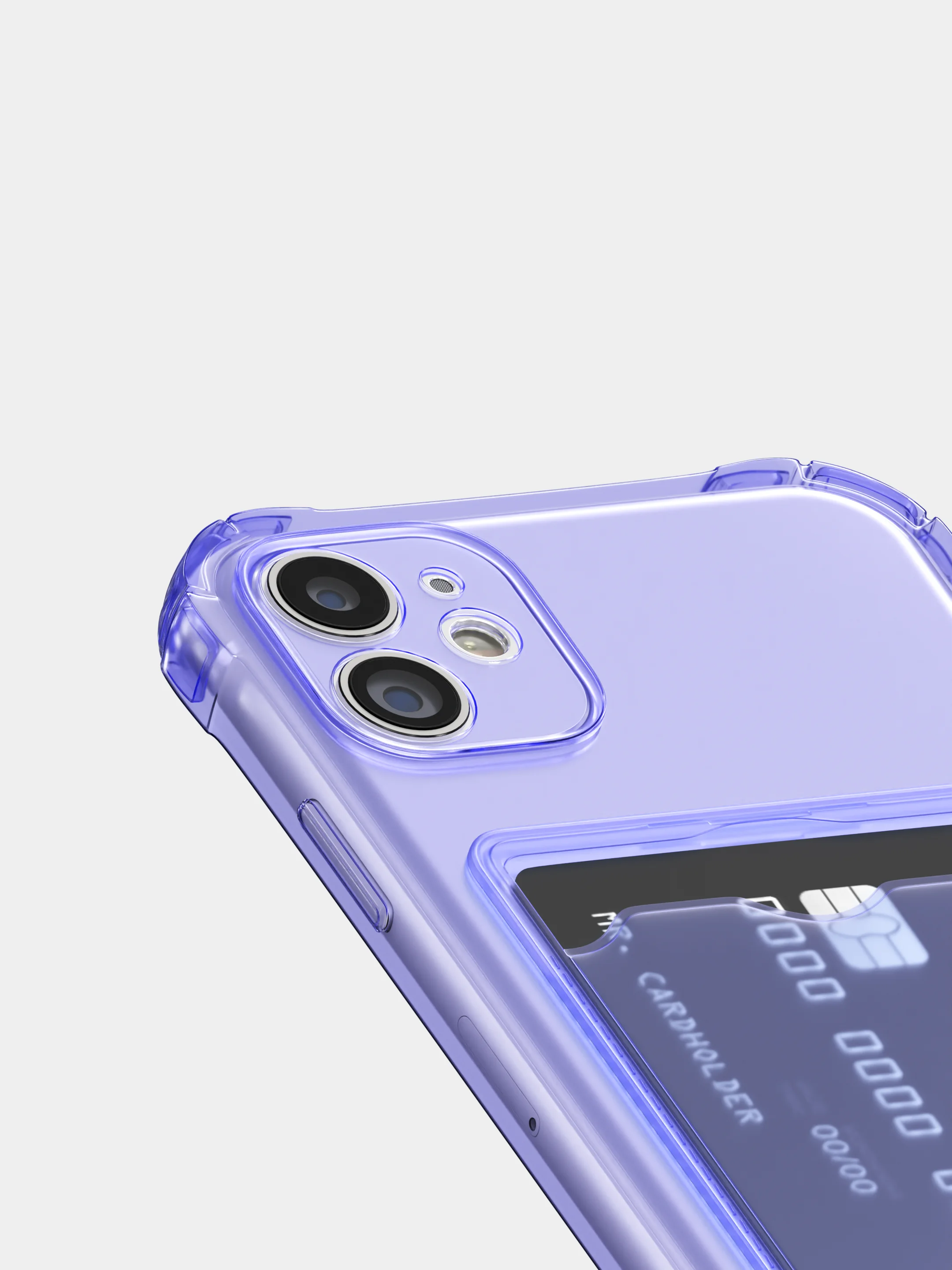 Голубой чехол iPhone, Айфон 6, 7, 8, XS, 11, 12, 13, 14 Про Макс, Pro Max, Plus, с карманом карт