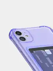 Голубой чехол iPhone, Айфон 6, 7, 8, XS, 11, 12, 13, 14 Про Макс, Pro Max, Plus, с карманом карт