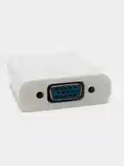 Белый переходник адаптер HDMI на VGA для подключения компьютера, монитора и видеокарты