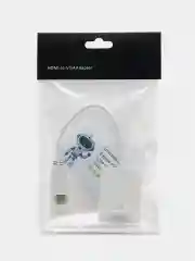 Белый переходник адаптер HDMI на VGA для подключения компьютера, монитора и видеокарты