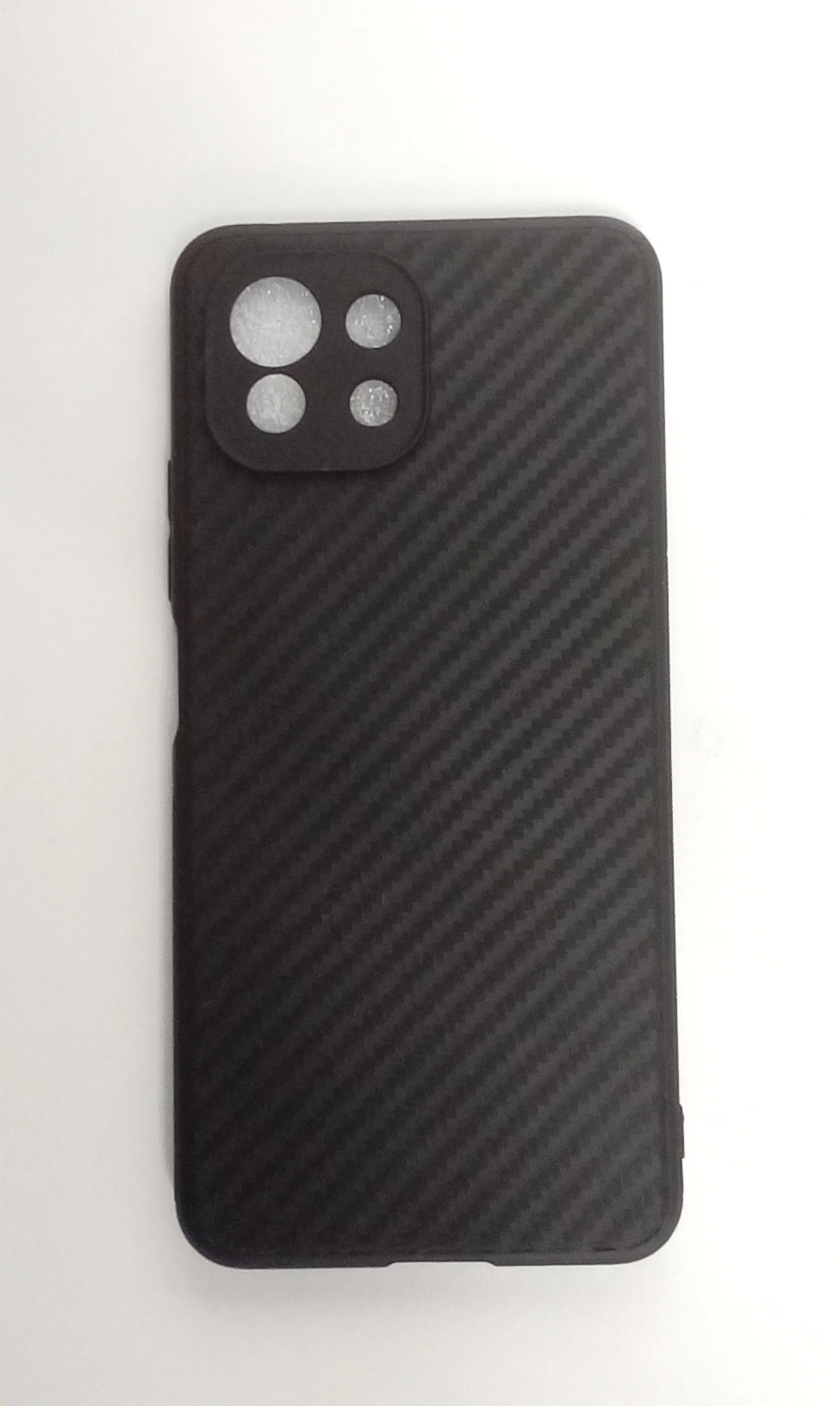 Черный чехол карбон с защитой камеры на XIAOMI MI 11 LITE