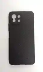 Черный чехол карбон с защитой камеры на XIAOMI MI 11 LITE