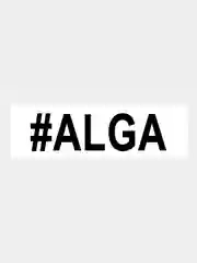 Черный наклейка на авто / машину / стекло "ALGA АЛГА" 15х3см