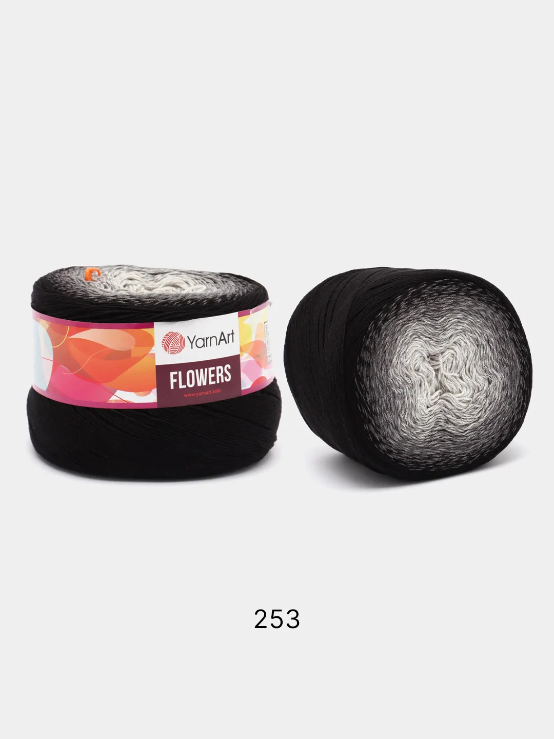 Хром пряжа YarnArt Flowers 55% Хлопок 45% Полиакрил 250г 1000м, 1 моток