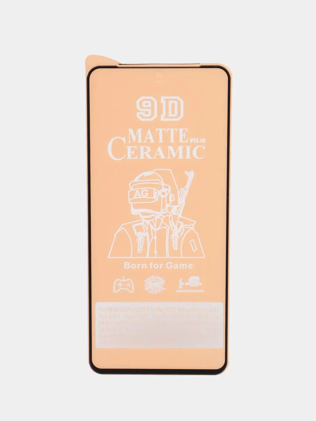 Черный защитная керамическая матовая пленка на Honor 90 Lite (Хонор 90 Лайт), стекло
