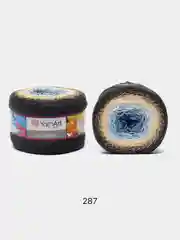 Угольный пряжа YarnArt Flowers 55% Хлопок 45% Полиакрил 250г 1000м, 1 моток