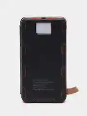 Оранжевый внешний аккумулятор Power bank, 10000 mAh, на солнечной батарее с 4 солнечными панелями