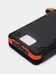 Оранжевый внешний аккумулятор Power bank, 10000 mAh, на солнечной батарее с 4 солнечными панелями