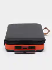 Оранжевый внешний аккумулятор Power bank, 10000 mAh, на солнечной батарее с 4 солнечными панелями