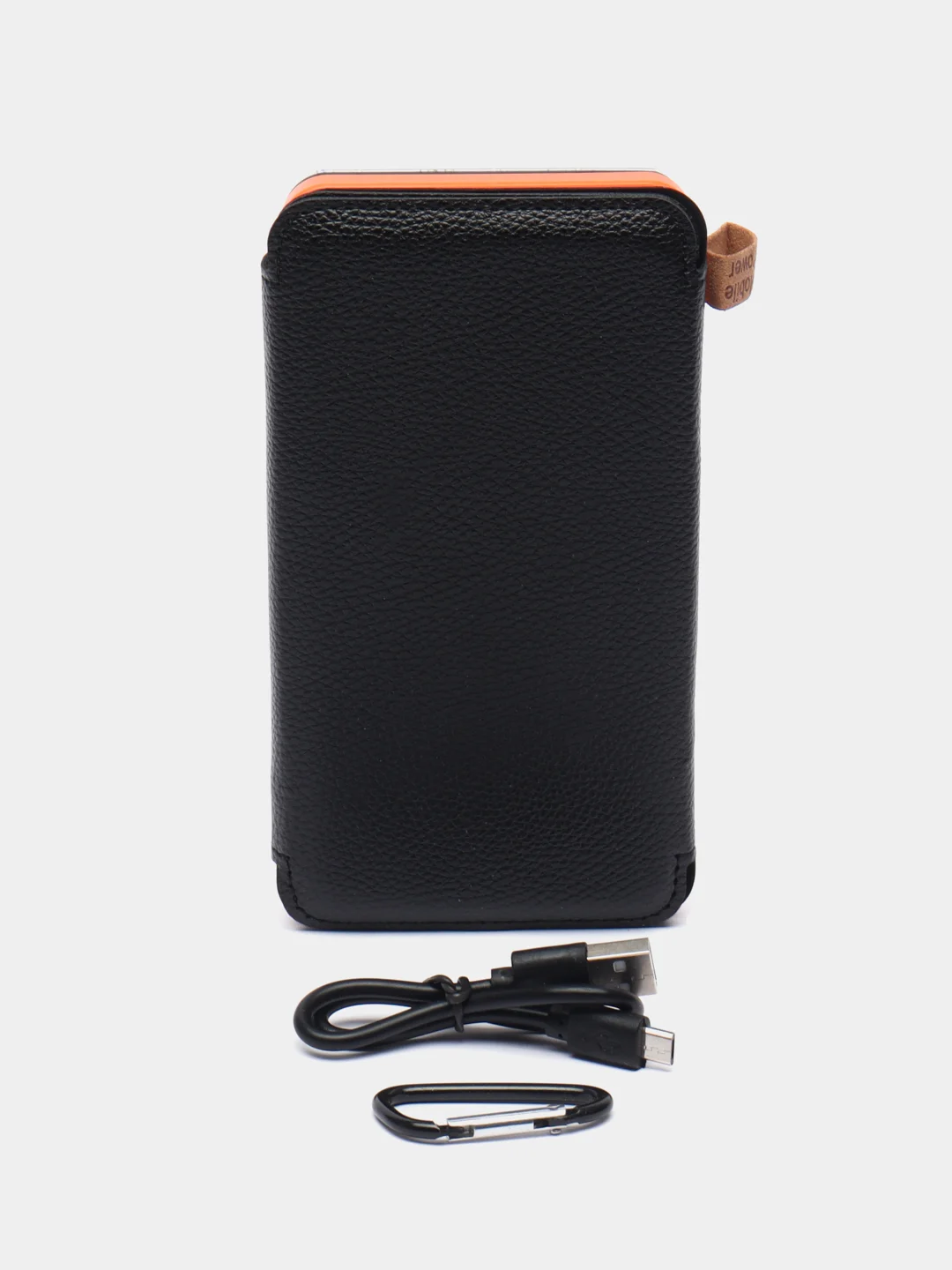 Оранжевый внешний аккумулятор Power bank, 20000 mAh, на солнечной батарее с 4-солнечными панелями