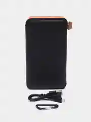 Оранжевый внешний аккумулятор Power bank, 20000 mAh, на солнечной батарее с 4-солнечными панелями