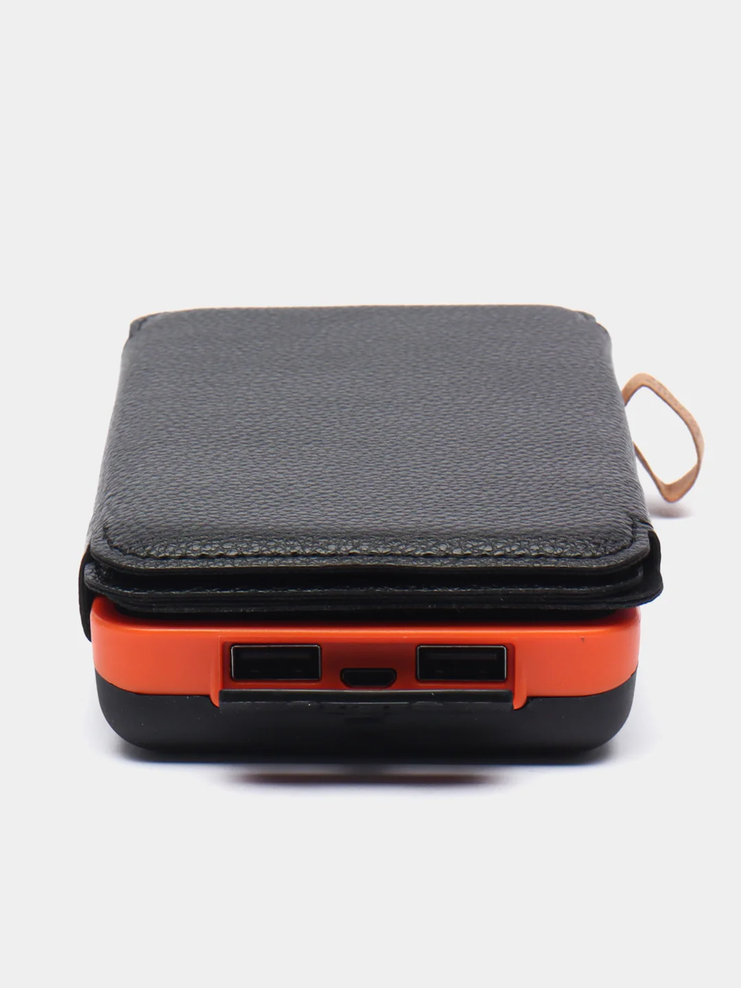 Оранжевый внешний аккумулятор Power bank, 20000 mAh, на солнечной батарее с 4-солнечными панелями