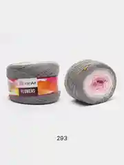 Серый пряжа YarnArt Flowers 55% Хлопок 45% Полиакрил 250г 1000м, 1 моток