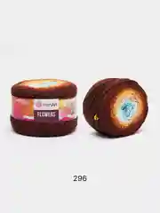Коричневый пряжа YarnArt Flowers 55% Хлопок 45% Полиакрил 250г 1000м, 1 моток