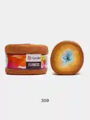 Медный пряжа YarnArt Flowers 55% Хлопок 45% Полиакрил 250г 1000м, 1 моток