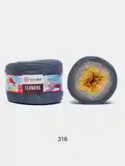 Синий пряжа YarnArt Flowers 55% Хлопок 45% Полиакрил 250г 1000м, 1 моток