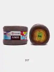 Бежевый меланж пряжа YarnArt Flowers 55% Хлопок 45% Полиакрил 250г 1000м, 1 моток
