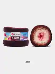 Марсала пряжа YarnArt Flowers 55% Хлопок 45% Полиакрил 250г 1000м, 1 моток