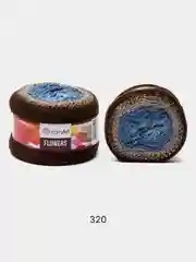 Шоколадный пряжа YarnArt Flowers 55% Хлопок 45% Полиакрил 250г 1000м, 1 моток