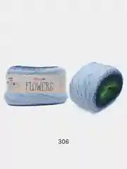 Зеленый пряжа YarnArt Flowers 55% Хлопок 45% Полиакрил 250г 1000м, 1 моток