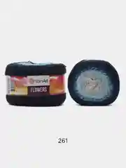 Темно-синий пряжа YarnArt Flowers 55% Хлопок 45% Полиакрил 250г 1000м, 1 моток