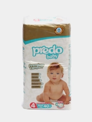 Predo baby Подгузники для детей 4 от 7 до 18 кг. Детские подгузники 40 шт