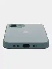 Зеленый чехол силиконовый для iPhone 12, со стеклянной панелью