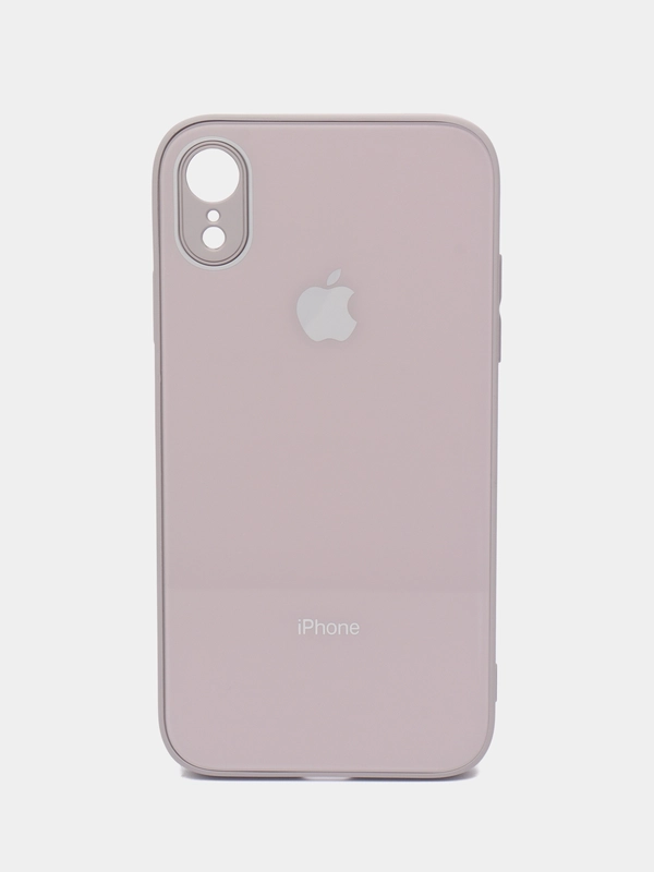 Чехол для iPhone XR, со стеклянной панелью и защитой камеры