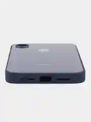 Синий чехол для iPhone XR, со стеклянной панелью и защитой камеры