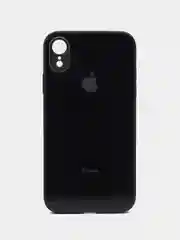 Черный чехол для iPhone XR, со стеклянной панелью и защитой камеры
