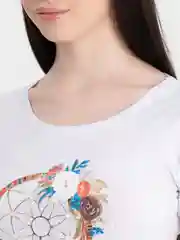Белый футболка женская с рисунком Ловец снов