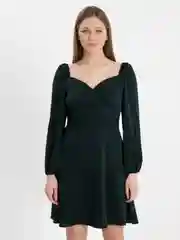 Тёмно-зелёный женское платье вечернее