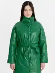 Зеленый куртка женская  плащ ВЕСНА ЭКОКОЖА