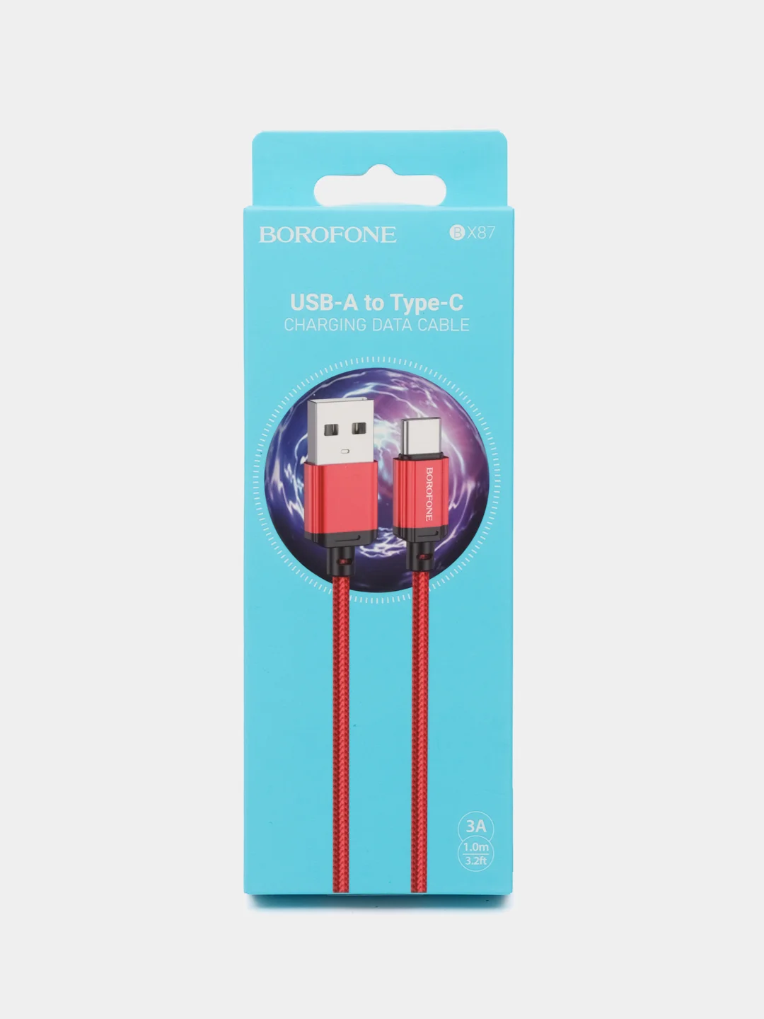 Красный кабель Type-c USB быстрая зарядка на андроид, 1 метр, для передачи данных, шнур для зарядки