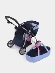 Фиолетовый коляска люлька для кукол до 40 см, металлическая, складная