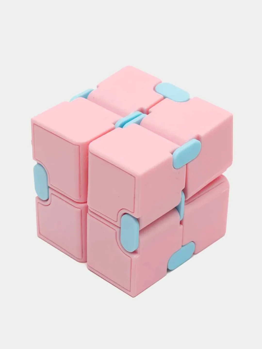 Розовый кубик-антистресс Infinity Cube (инфинити куб) игрушка-трансформер бесконечный конструктор