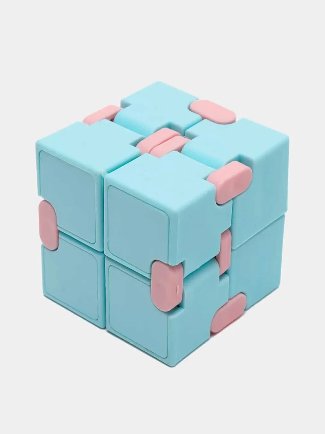 Голубой кубик-антистресс Infinity Cube (инфинити куб) игрушка-трансформер бесконечный конструктор