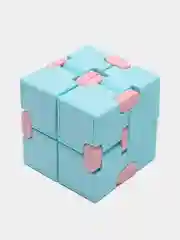 Голубой кубик-антистресс Infinity Cube (инфинити куб) игрушка-трансформер бесконечный конструктор