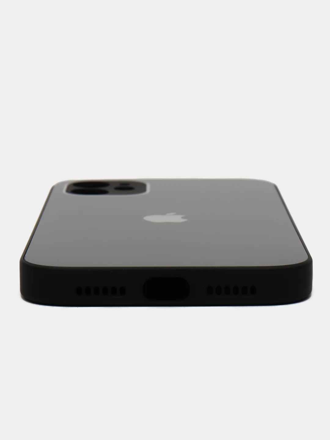 Черный чехол для iPhone 11, со стеклянной панелью и защитой камеры