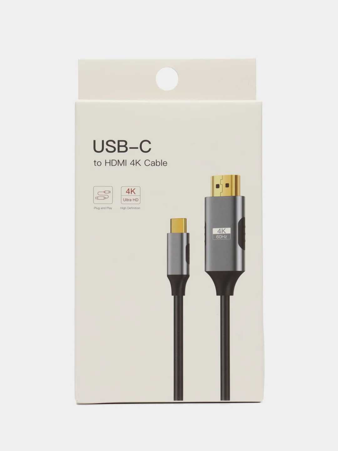 Черный кабель для передачи видео hdmi type-c 4K