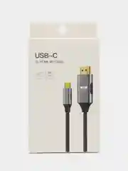 Черный кабель для передачи видео hdmi type-c 4K