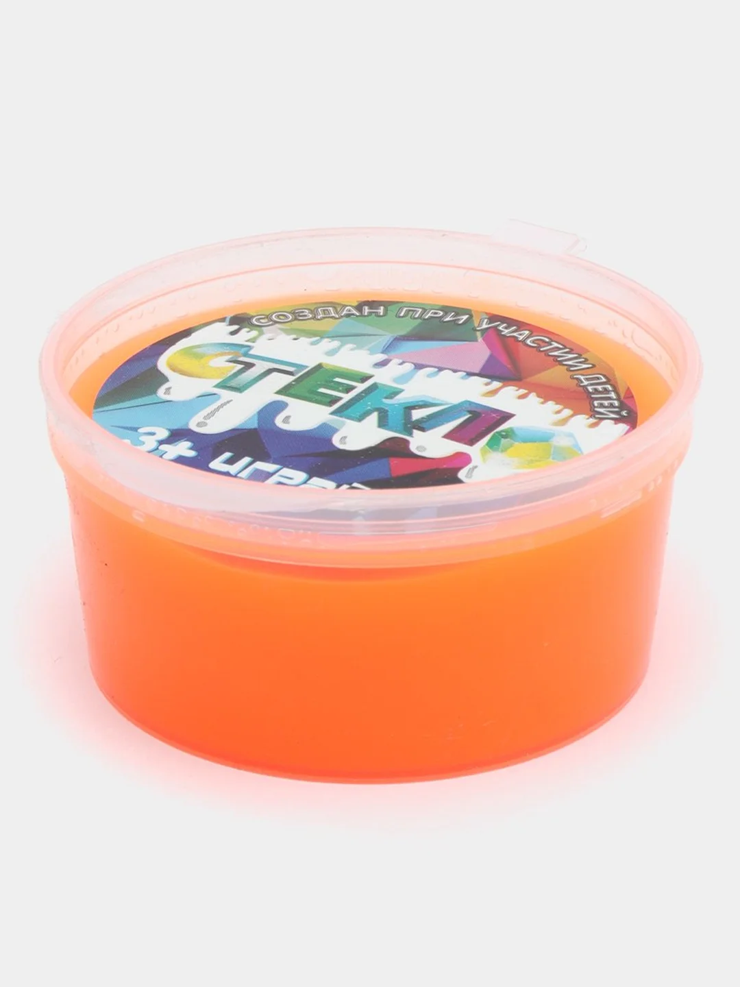 Оранжевый слайм Party Slime "Стекло Неон"