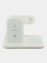 Белый беспроводная зарядка 3 в 1 для iPhone, iWatch, AirPods, Android, 2 цвета